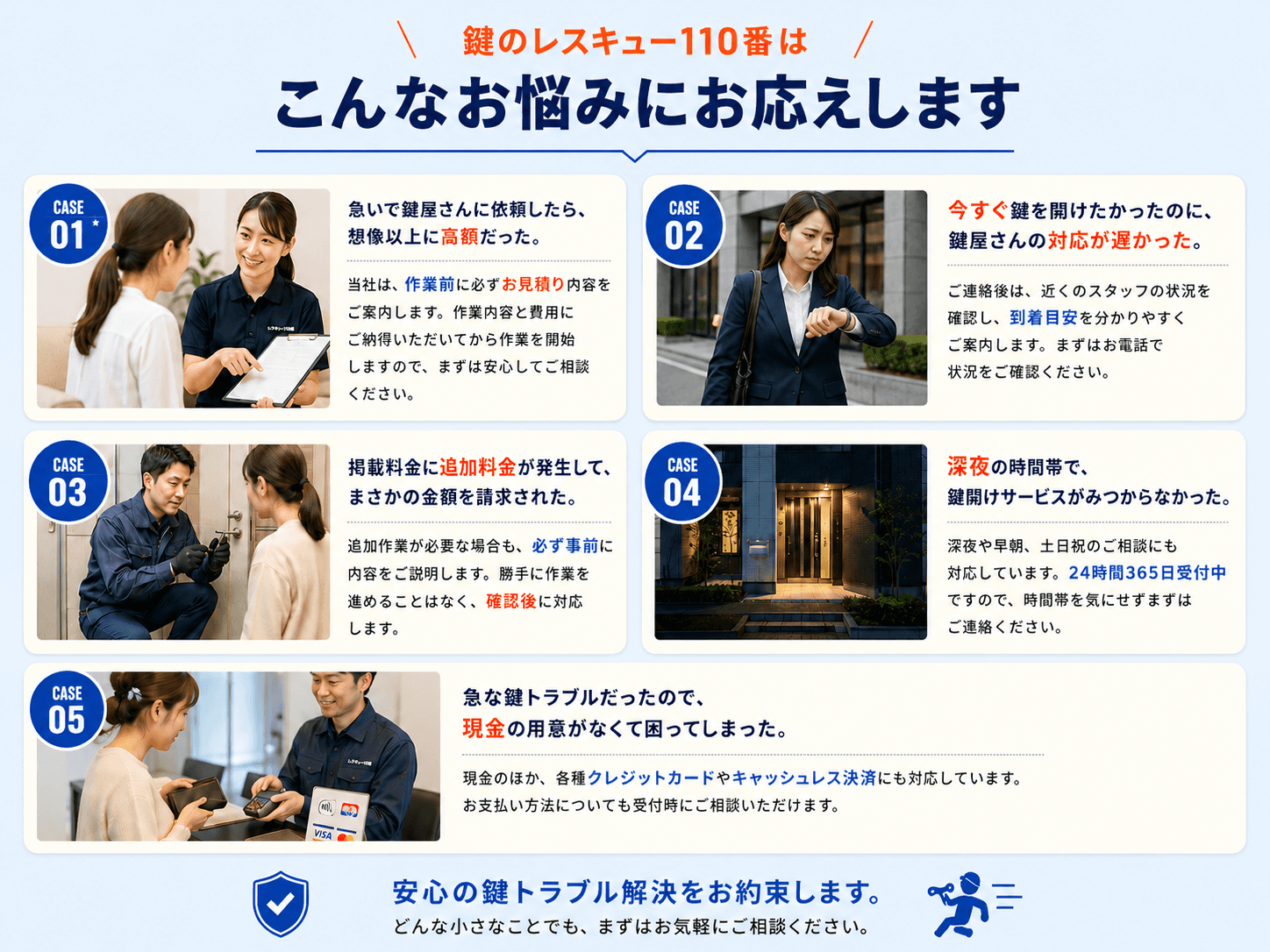 よくある不安に、正直にお答えします